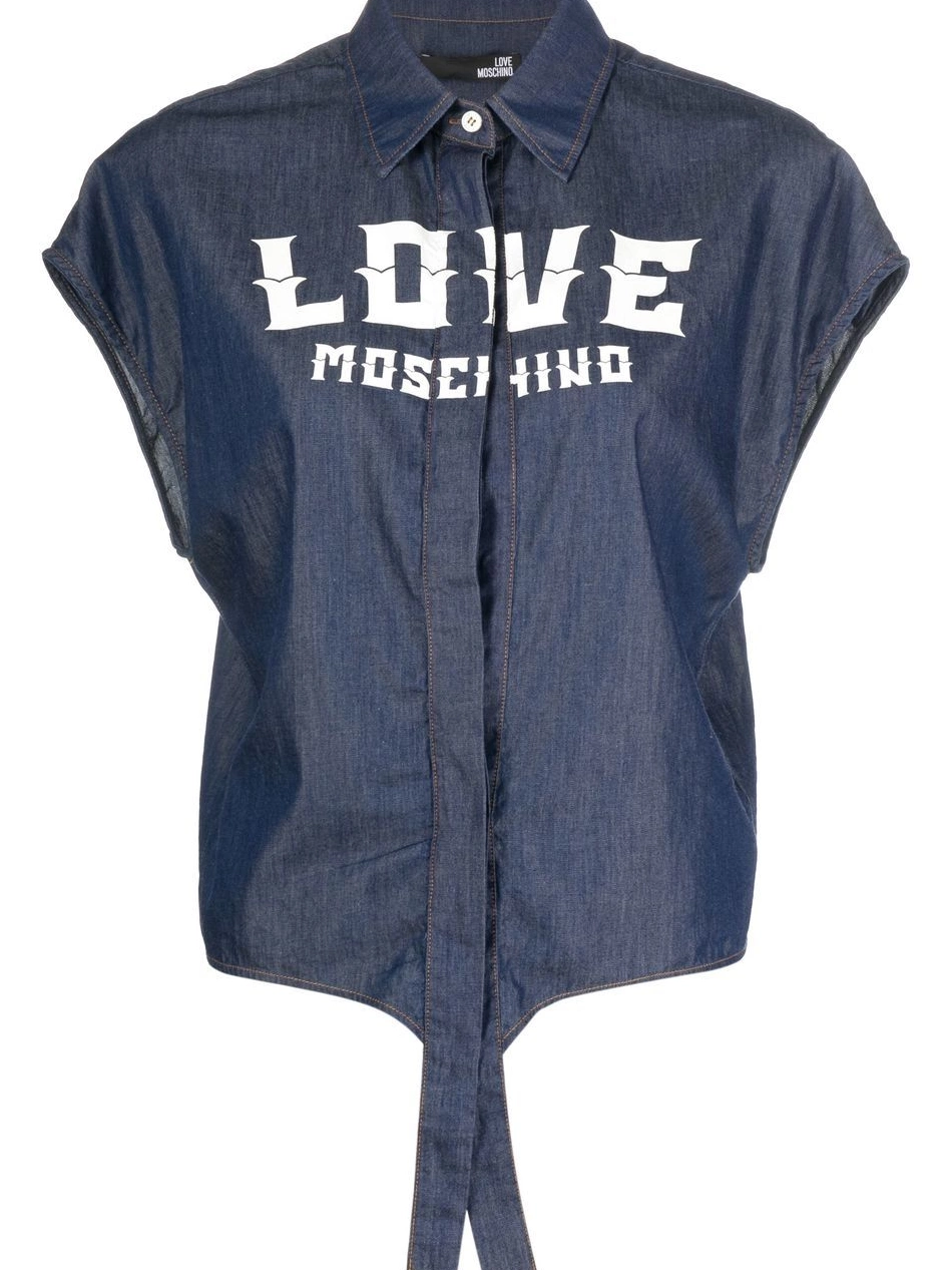 logo-print Love Moschino Women shirt 0323
